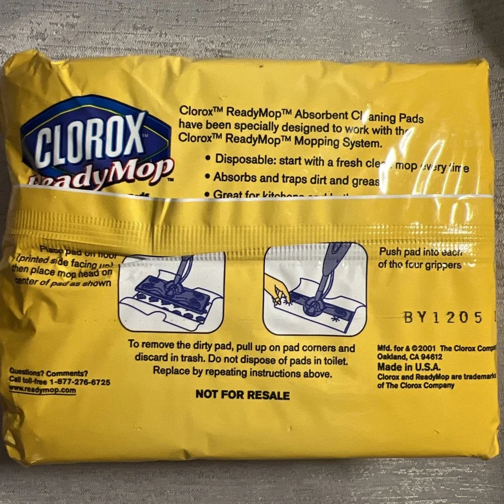 Clorox ReadyMop 8 Refill Pads Absorbent Mopping Pads 8.5x10.5